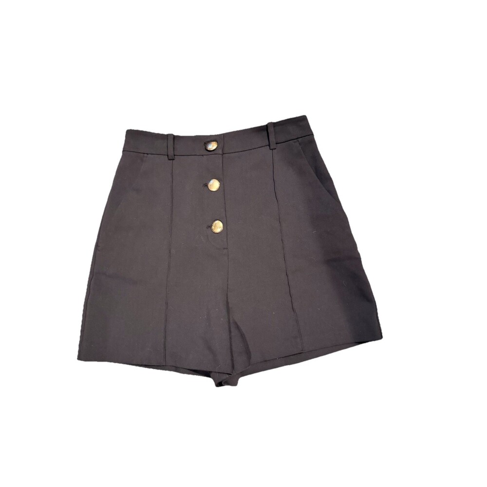 Zara Shorts Small Hi Rise With Gold Buttons French